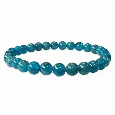 Bracelets - Bracelet Apatite Bleue AA perles 6mm - ARABESK