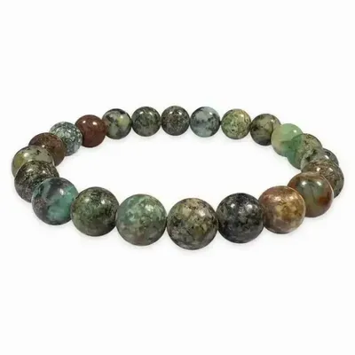 Bracelets - Natural turquoise Africa 8mm pearls bracelet - ARABESK