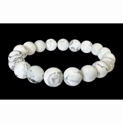 Bracelets - Bracelet Howlite A perles 10mm - ARABESK