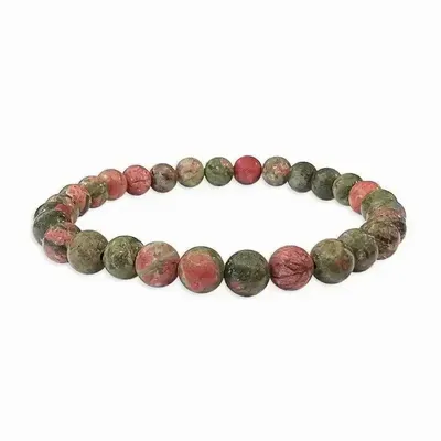 Bracelets - Unakite 6mm pearls bracelet - ARABESK