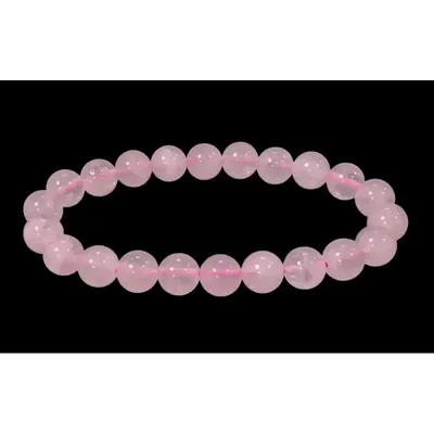 Bracelets - Bracelet Quartz Rose A perles 8mm - ARABESK