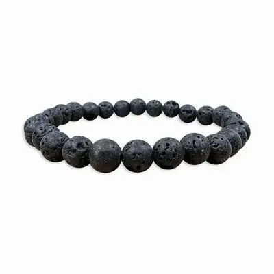 Bracelets - Bracelet pierre de lave perles 6mm - ARABESK