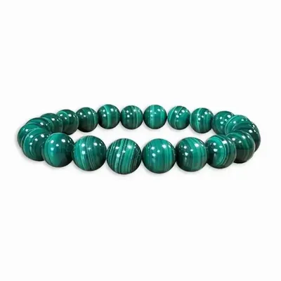 Bracelets - Bracelet Dark Malachite beads 8mm - ARABESK