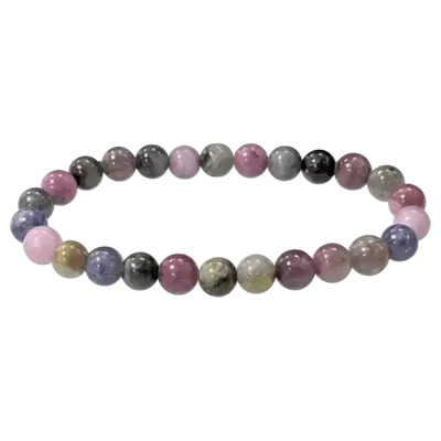 Bracelets - Sapphire bracelet multicolored pearls 6-7mm - ARABESK