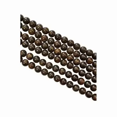 Bijoux - Bronzite A perles 6mm sur fil 40cm - ARABESK