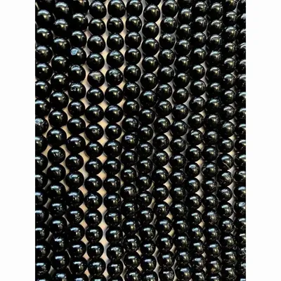 Bijoux - Tourmaline noire A perles 6.5mm sur fil 40cm - ARABESK