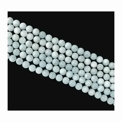 Bijoux - Aigue Marine perles 8mm sur fil 40cm - ARABESK