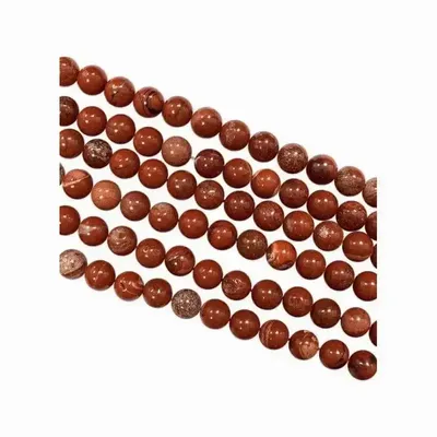Bijoux - Jaspe Rouge AB perles 8mm sur fil 40cm - ARABESK