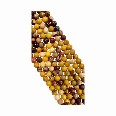 Jewelry - Mokaite Jasper A 8mm pearls on string - ARABESK