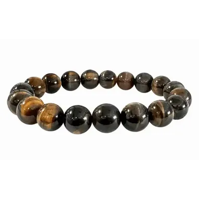 Bracelets - Falcon eye 10mm pearls bracelet - ARABESK