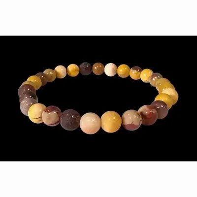Bracelets - Bracelet Jaspe Mokaite A perles 6mm - ARABESK