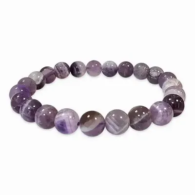 Bracelets - Bracelet Améthyste rubanée A perles 7.5-8.5mm - ARABESK