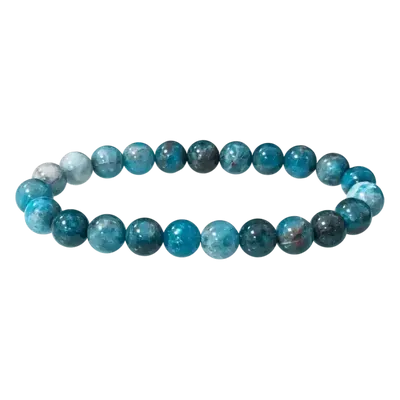 Bracelets - Blue Apatite bracelet beads 7.5-8.5mm - ARABESK