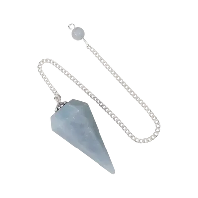 Bijoux - Pendule Angélite Conique 6 faces - ARABESK