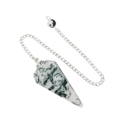 Bijoux - Pendule Agate Arbre Conique 6 faces - ARABESK