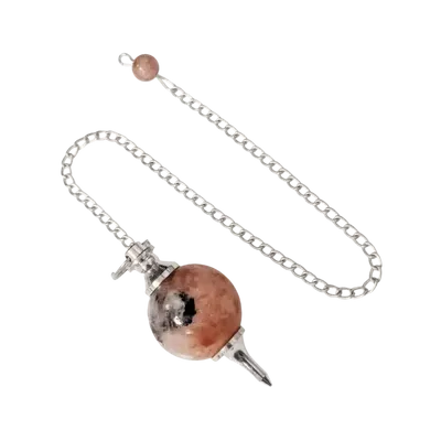 Bijoux - Pendule sphère Pierre de Soleil 4cm - ARABESK