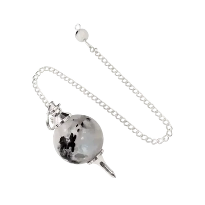 Jewelry - Pendulum Sphere White Moonstone Peristerite 4cm - ARABESK