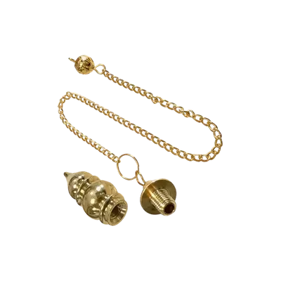 Bijoux - Pendule radiesthésie de Yoga en Laiton avec réservoir - ARABESK