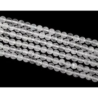 Bijoux - Pierre de Lune blanche Péristérite AA perles 6-7mm sur fil 40cm - ARABESK