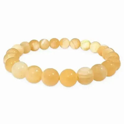 Bracelets - Orange Calcite 8mm parles Bracelet - ARABESK