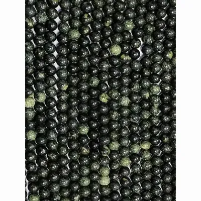 Bijoux - Serpentine Pérou perles 6mm sur fil 40cm - ARABESK