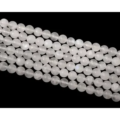 Jewelry - White Moonstone Peristerite AA beads 8mm on a 40cm thread - ARABESK