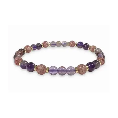 Bracelets - Bracelet Super Seven & Gold A perles 6mm - ARABESK