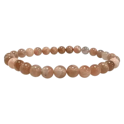 Bracelets - Multicolored Moonstone Bracelet 6mm beads - ARABESK