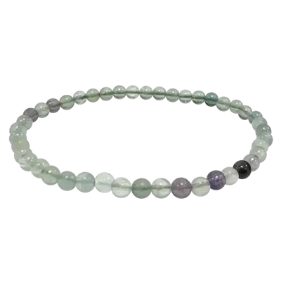 Bracelets - Bracelet Fluorite multicolore perles 4-5mm - ARABESK