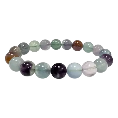 Bracelets - Bracelet Fluorite multicolore perles 10mm - ARABESK