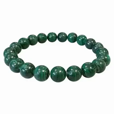 Bracelets - Malachite beads bracelet 10mm - ARABESK