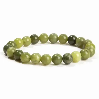 Bracelets - Canadian Jade 8mm pearls bracelet - ARABESK