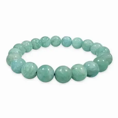 Bracelets - 10mm Peru pearls Amazonite A bracelet - ARABESK