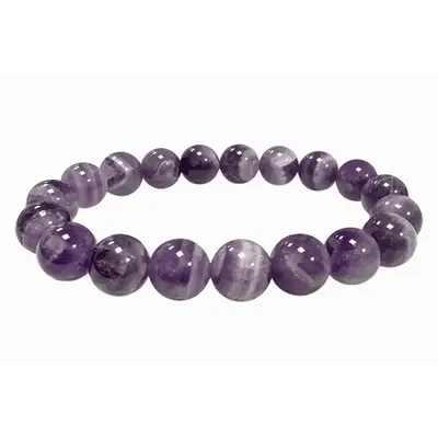 Bracelets - Tapered Amethyst A 10mm pearls bracelet - ARABESK