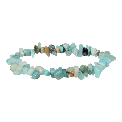 Bracelets - Bracelet Amazonite AB Perou chips 18cm - ARABESK