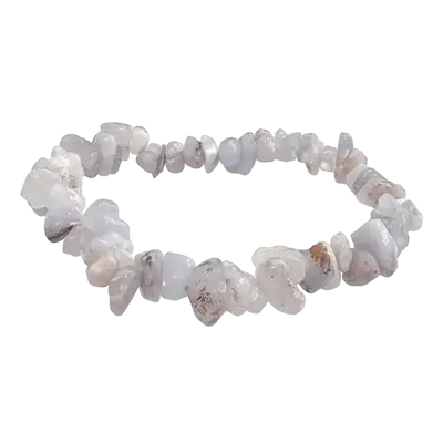 Bracelets - Bracelet Blue Chalcedony chips 5-8mm 18cm - ARABESK