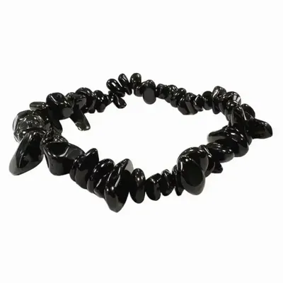 Bracelets - Black obsidian A chipstone bracelet 18cm - ARABESK