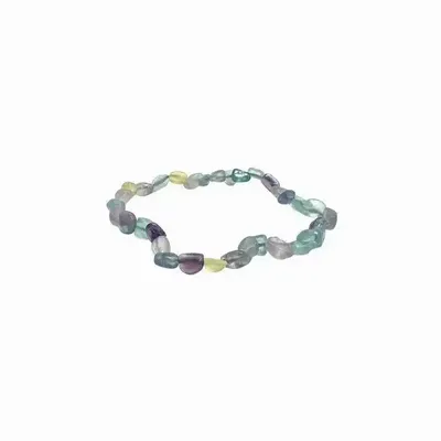 Bracelets - Bracelet Fluorite multicolore A pierres roulées - ARABESK