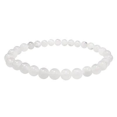Bracelets - 6mm pearls White Jade A bracelet - ARABESK