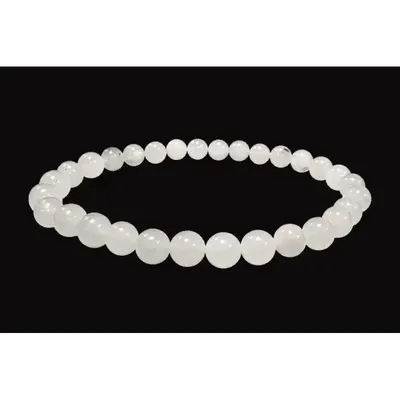 Bracelets - Bracelet Jade Blanc A perles 6mm - ARABESK