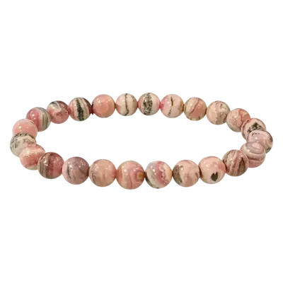 Bracelets - Argentine Rhodochrosite bracelet A 7.5-8.5mm beads - ARABESK
