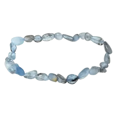 Bracelets - Aquamarine tumbled stones bracelet - ARABESK