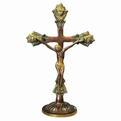Objets de décoration - Jesus sur la Croix en laiton 27cm - ARABESK