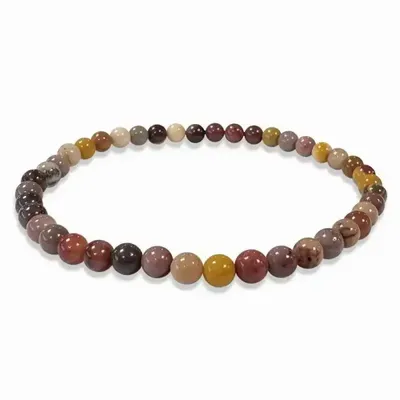 Bracelets - Mokaite Jasper A 4mm pearls bracelet - ARABESK