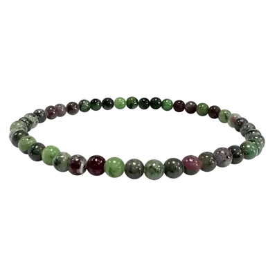 Bracelets - Ruby Zoisite A 4mm pearls bracelet - ARABESK