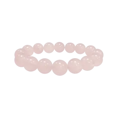 Bracelets - Bracelet quartz rose A perles 12mm - ARABESK