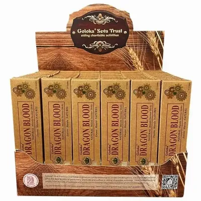 Senteurs - Présentoir encens Goloka Masala Naturel Sang de Dragon 72 paquets de 15g - ARABESK