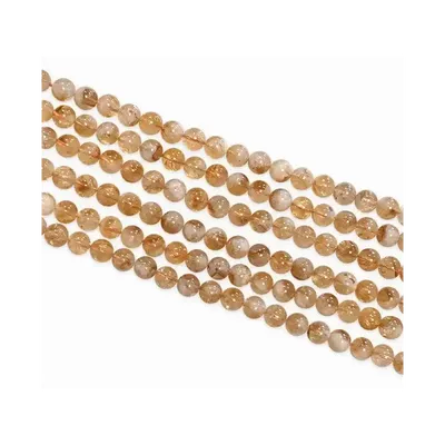 Bijoux - Citrine Chauffée A perles 10mm sur fil 40cm - ARABESK