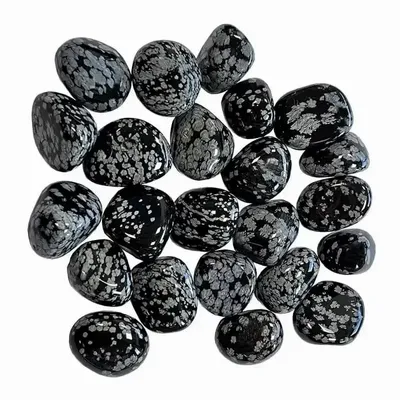 Bijoux - Obsidienne Flocon de Neige A pierres roulées 250g - ARABESK