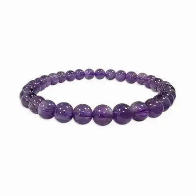 Bracelets - Amethyst bracelet AA beads 6-7mm - ARABESK